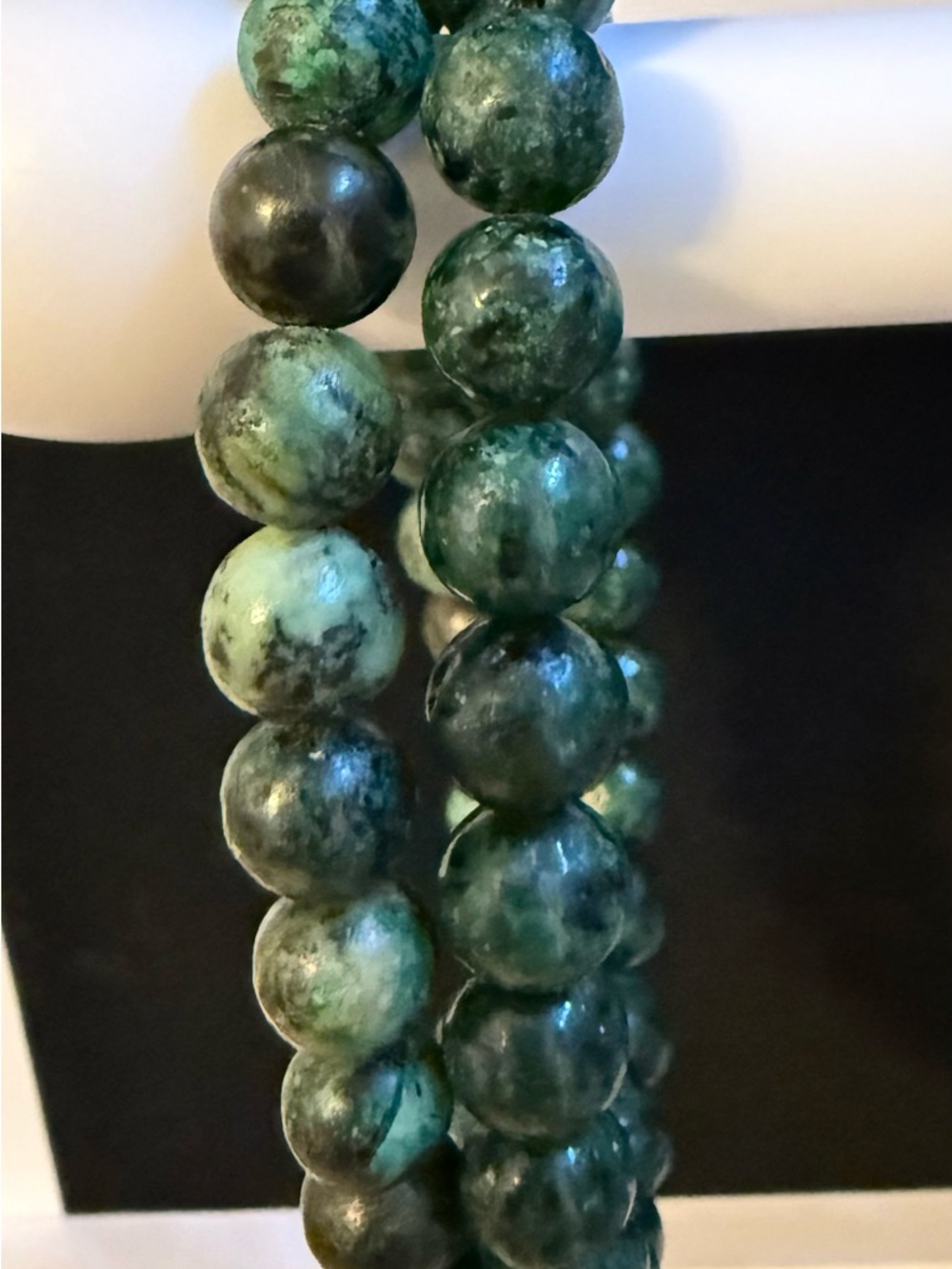 Green Natural Stone Beaded Bracelet - Women Jewelry